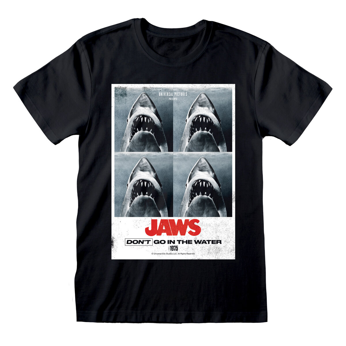 Short Sleeve T-Shirt Jaws Don´t Go In The Water Black Unisex S