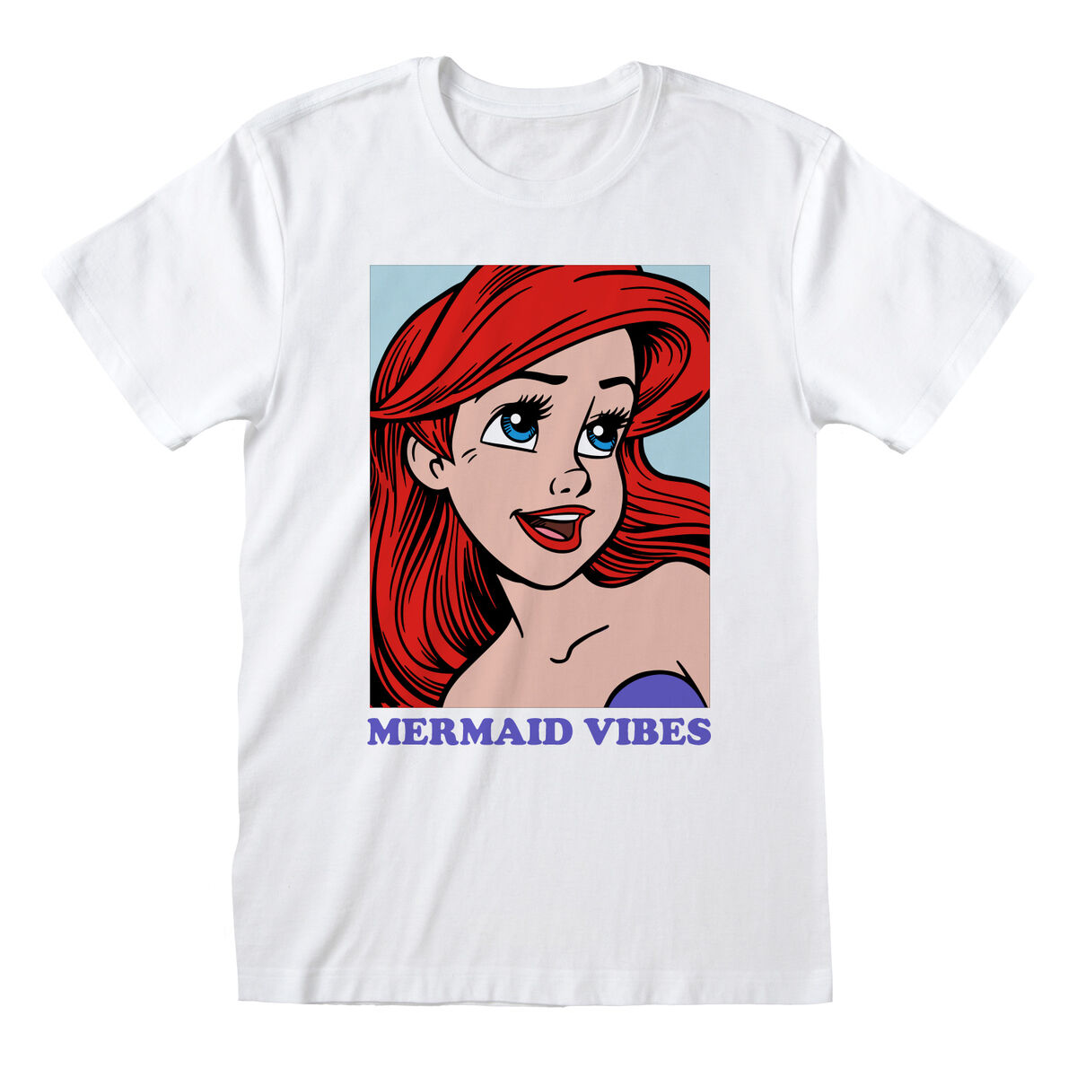 Short Sleeve T-Shirt The Little Mermaid Mermaid Vibes White Unisex XL