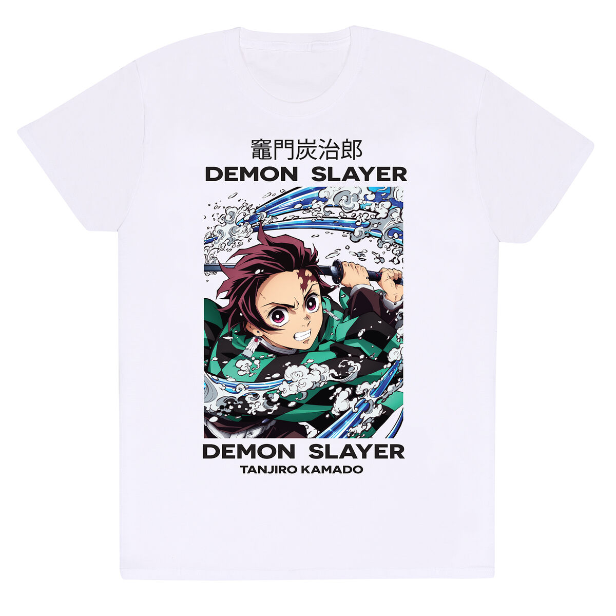 Short Sleeve T-Shirt Demon Slayer Whirlpool White Unisex M