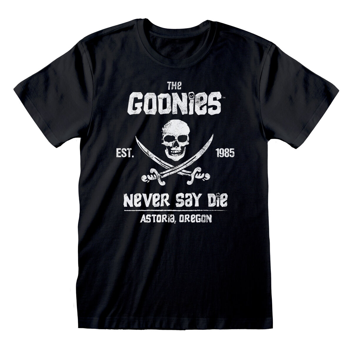 Short Sleeve T-Shirt The Goonies Never Say Die Black Unisex S