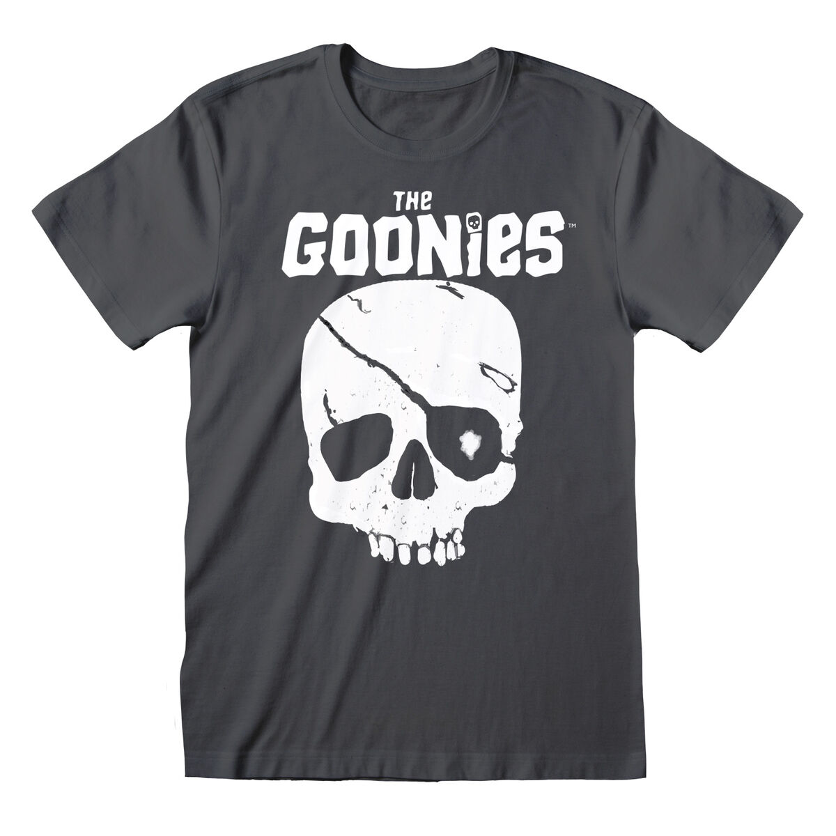 Short Sleeve T-Shirt The Goonies Skull and Logo Graphite S