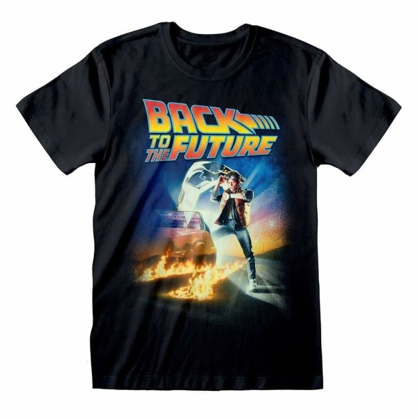 Short Sleeve T-Shirt Back to the Future Poster Black Unisex S